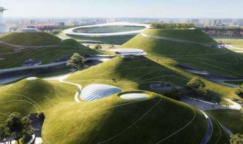 У Китаї збудують найбільший у світі спортивний комплекс, який буде мати форму пагорбів