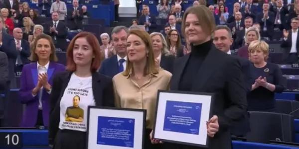 Європарламент вручив премію Сахарова ув’язненим журналістам із білорусі та Грузії