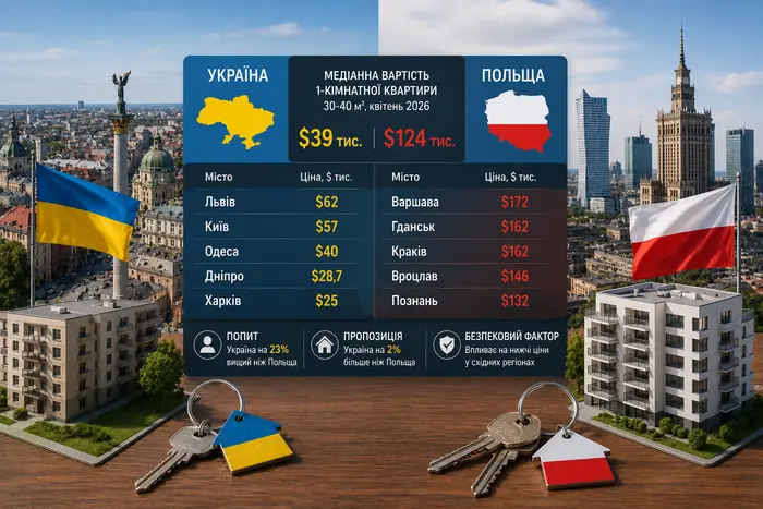 Купити квартиру в Україні та Польщі: порівняння цін на нерухомість