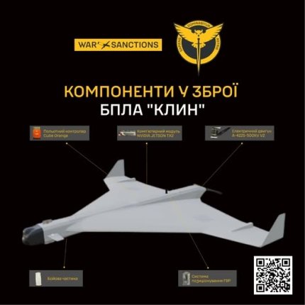 ГУР оприлюднило інформацію про новітній російський дрон "Клин" 4 ГУР оприлюднило інформацію про новітній російський дрон "Клин" 4