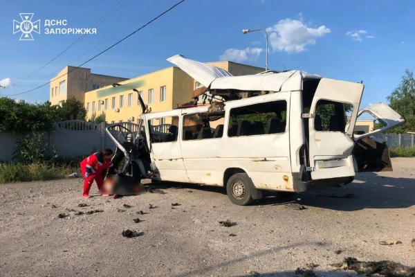 Запоріжжя: росіяни вбили водія мікроавтобуса