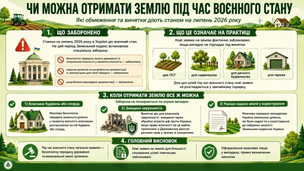 Земля від держави під час війни: як отримати – головне 10
