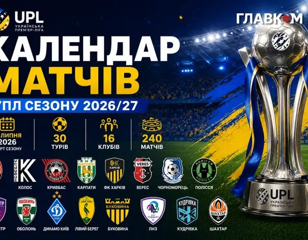 Календар УПЛ 2026/27: розклад нового чемпіонату України