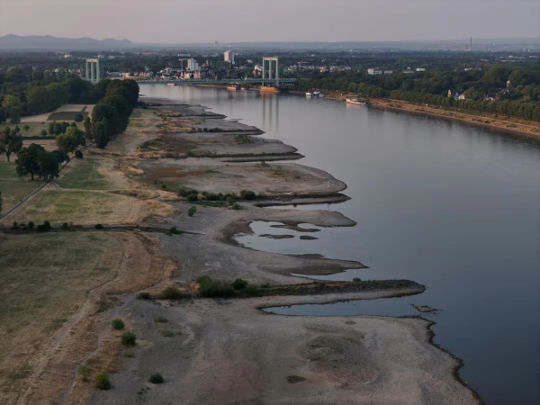 Рейн у Німеччині: вода впала до історичного мінімуму