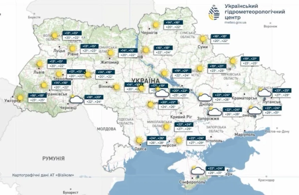 Погода 12 серпня: сухо, до +33° 2
