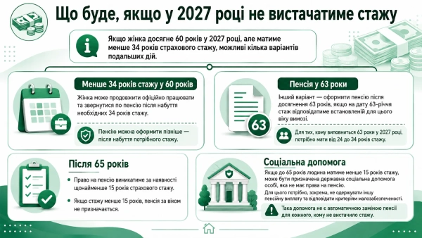 Пенсія-2027: стаж, пільги та хто матиме право 18 Пенсія-2027: стаж, пільги та хто матиме право 16